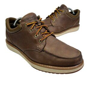 LL Bean Men's Stonington Moc Toe Leather Ankle Work Wedge Boots Size 10M Brown